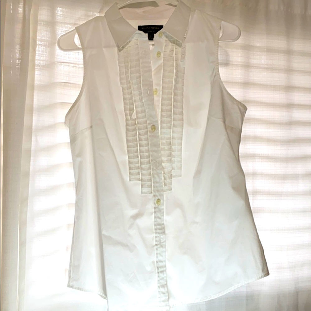 Banana Republic white blouse, Size 8